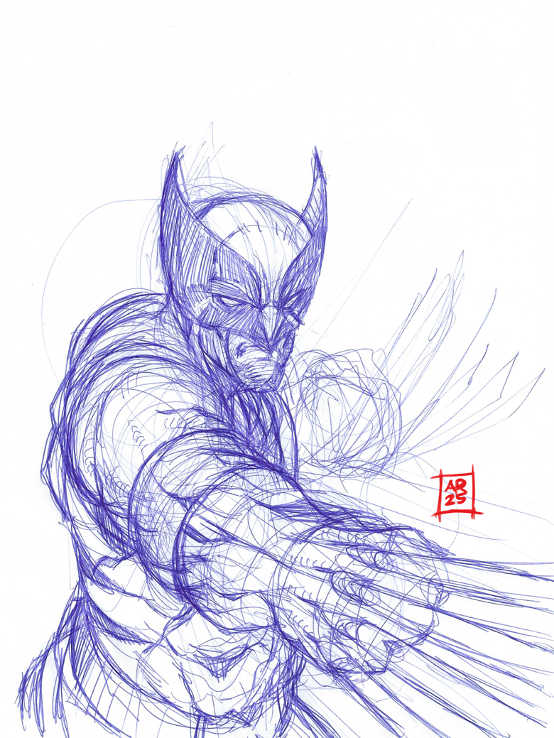 Wolverine — Pen Sketch